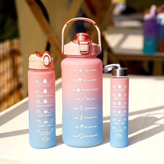 3-in-1 Motivational Water Bottle