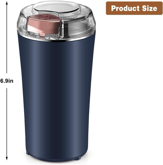 Portable Electric Mixir Grinder | Premium Stainless Steel | Multi-Functional for Grinding Coffee, Dry Herbs, Spices, Nuts & More | Quick & Efficient Grinding for Home & Office Use