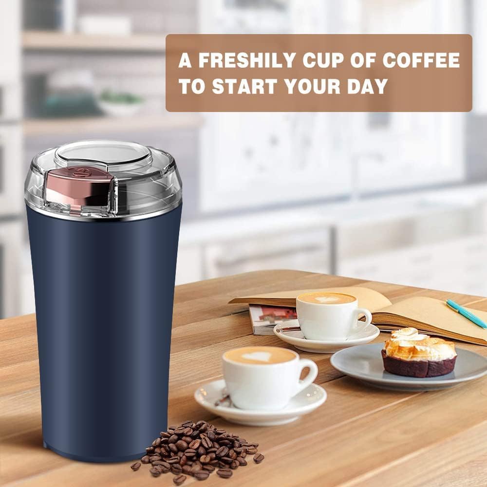 Portable Electric Mixir Grinder | Premium Stainless Steel | Multi-Functional for Grinding Coffee, Dry Herbs, Spices, Nuts & More | Quick & Efficient Grinding for Home & Office Use