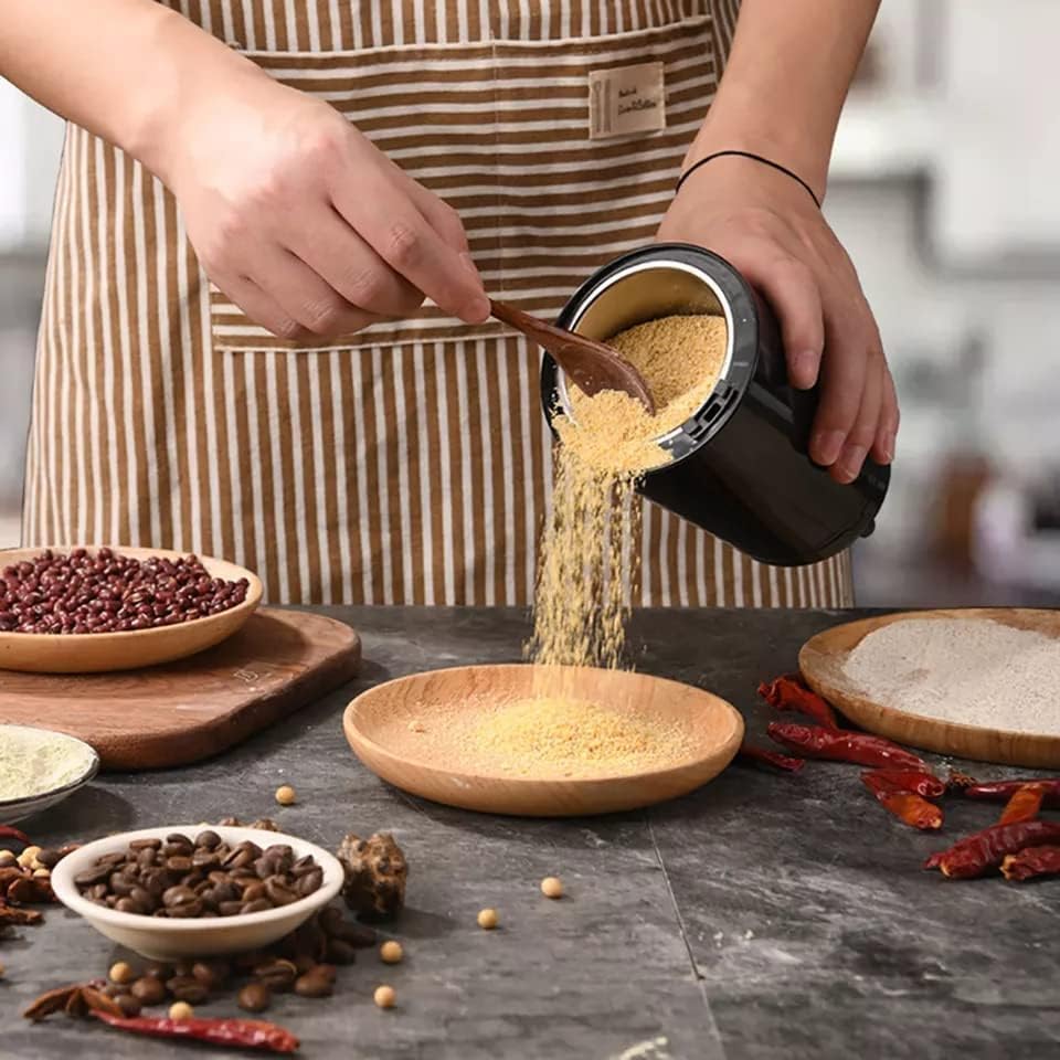 Portable Electric Mixir Grinder | Premium Stainless Steel | Multi-Functional for Grinding Coffee, Dry Herbs, Spices, Nuts & More | Quick & Efficient Grinding for Home & Office Use
