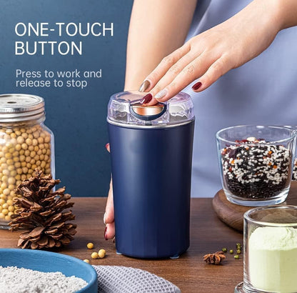 Portable Electric Mixir Grinder | Premium Stainless Steel | Multi-Functional for Grinding Coffee, Dry Herbs, Spices, Nuts & More | Quick & Efficient Grinding for Home & Office Use