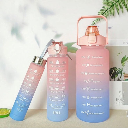 3-in-1 Motivational Water Bottle