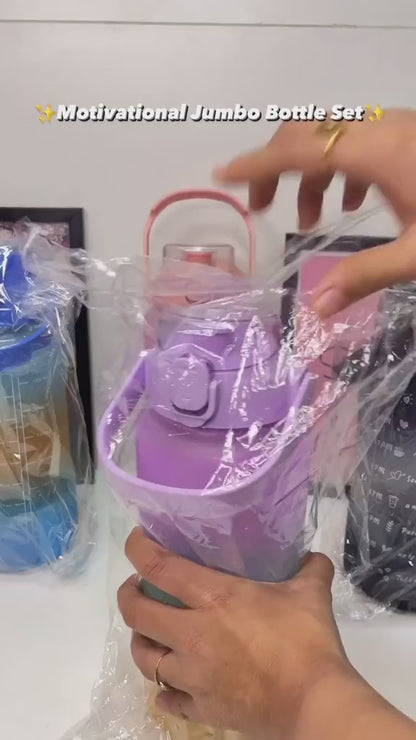 3-in-1 Motivational Water Bottle