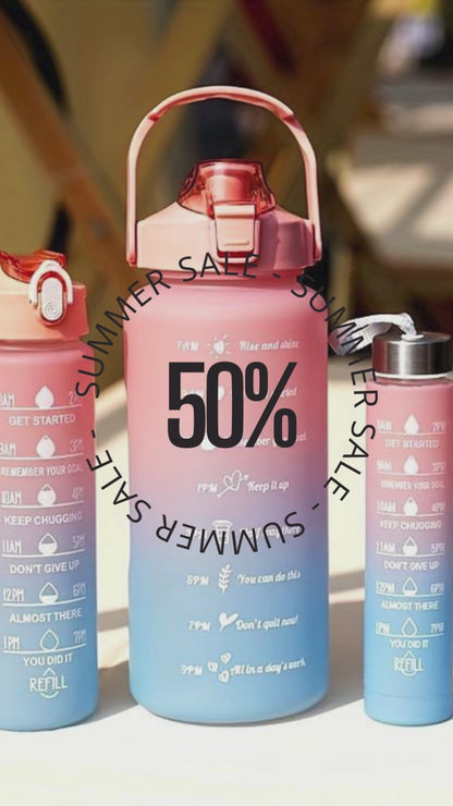 3-in-1 Motivational Water Bottle