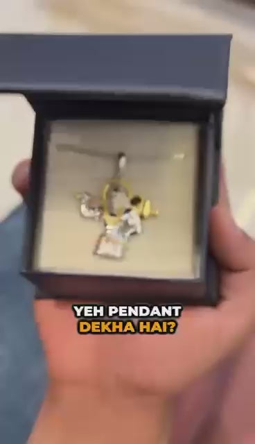 Jai Hanuman Gold-Silver Pendant with Chain